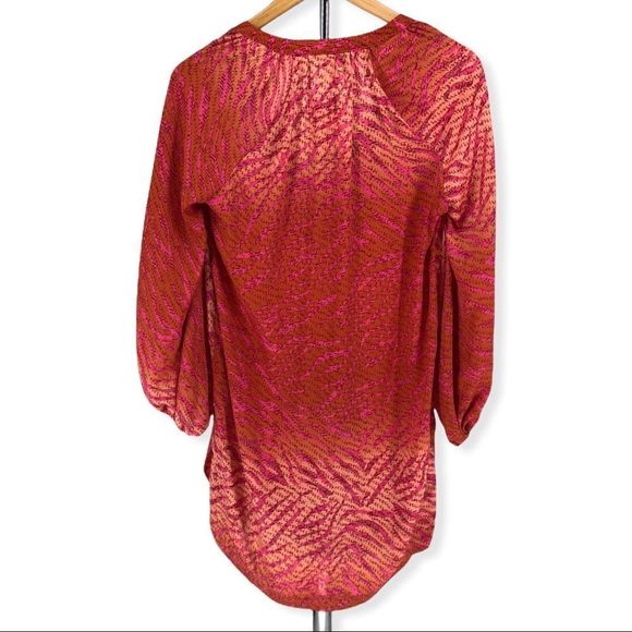 H&M Tunic Conscious Collection Orange Pink Zebra Print Coverup Dress NWT - Picture 7 of 10